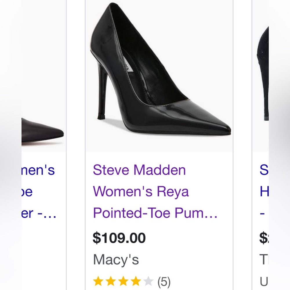 NWT Steve Madden Black Heels Pointed Toe Stiletto - Picture 9 of 9